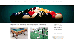 Desktop Screenshot of americabilliards.com