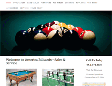 Tablet Screenshot of americabilliards.com